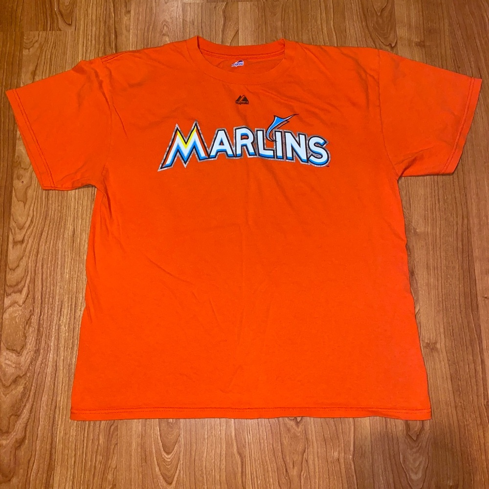 🧸Men’s Florida Marlins majestic Shirt Size Large